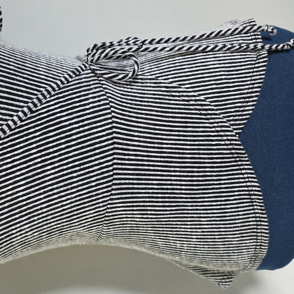 Anthropologie Caution to the wind Faux Wrap Striped Top - Picture 6 of 8